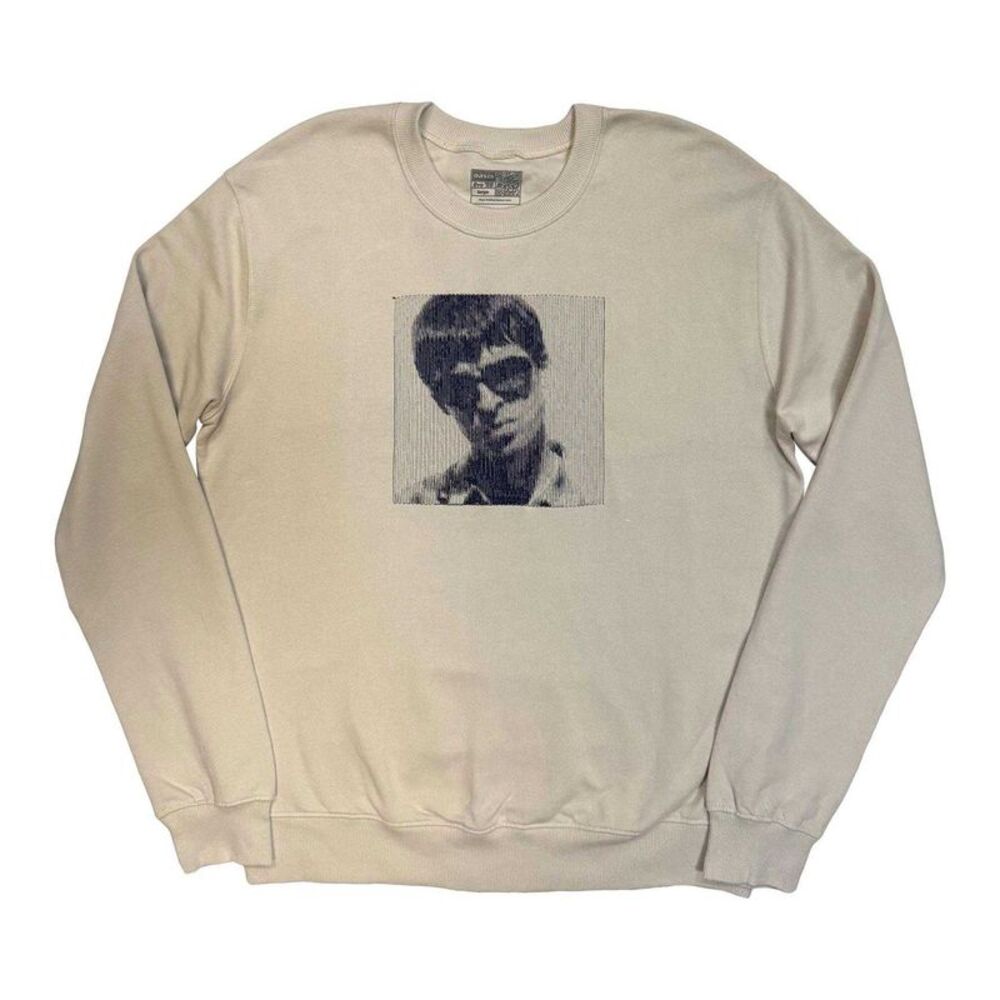Oasis Unisex Adult Noel Embroidered Sweatshirt / Cream